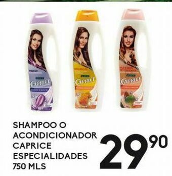 Alsuper Shampoo o acondicionador caprice especialidades 750ml oferta