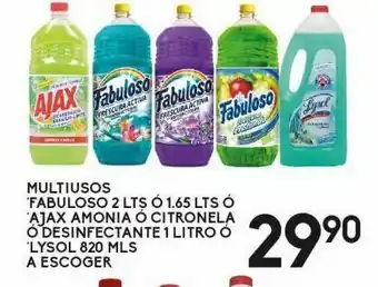 Multiusos fabuloso 2l o 1,65l o ajax amonia o citronela