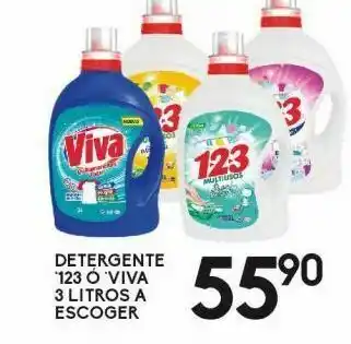Alsuper Detergente 123 o viva 3l oferta