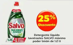 Super Aki Salvo detergente líquido lavatrastes máximo poder limón oferta