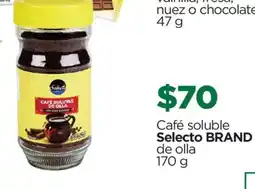 Chedraui Café soluble Selecto BRAND de olla oferta
