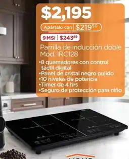 Chedraui Parrilla de inducción doble Mod. IRC128 oferta