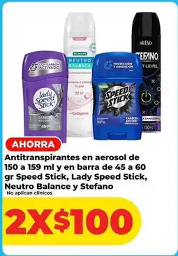 HEB Neutro balance - antitranspirantes en aerosol de 150 a 159 ml y en barra de 45 a 60 gr oferta