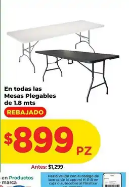 HEB Mesas plegables oferta