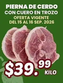 Guajardo Pierna de cerdo con cuero en trozo oferta