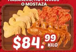 Guajardo Habanero, Hot Wings O Mostaza oferta