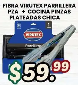 Guajardo virutex parrillera pza + cocina pinzas plateadas chica oferta