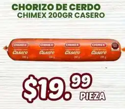 Guajardo Chimex chorizo de cerdo casero oferta