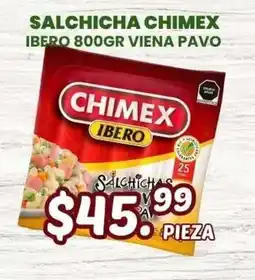 Guajardo Chimex Ibero Salchicha Viena Pavo oferta