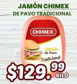 Guajardo Chimex jamón de pavo tradicional oferta