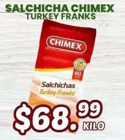 Guajardo Chimex Salchichas Turkey Franks oferta