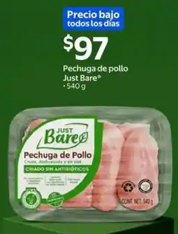 Walmart Express Just Bare Pechuga de Pollo oferta