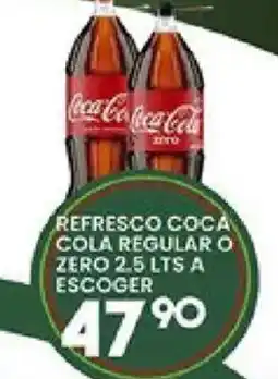 Alsuper refresco coca cola regular o zero oferta