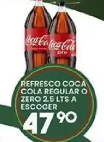 Alsuper refresco coca cola regular o zero oferta
