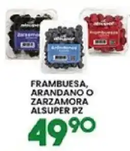 Alsuper frambuesa, arandano o zarzamora oferta