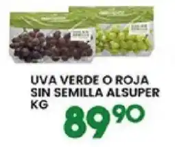 Alsuper Uva verde o roja sin semilla oferta