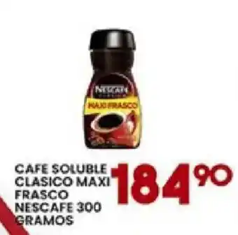 Alsuper nescafe cafe soluble clasico maxi frasco oferta