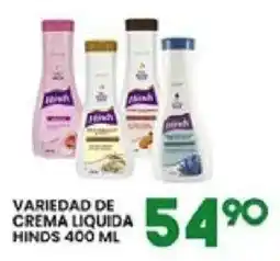 Alsuper Hinds variedad de crema liquida oferta