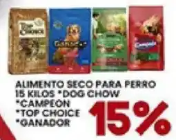 Alsuper dog chow campeon top choice ganador oferta