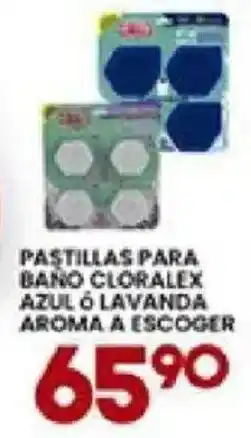 Alsuper Cloralex pastillas para baño azul o lavanda oferta