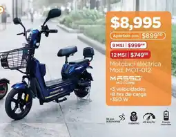 Chedraui Masso motors motobici eléctrica mod. mot-012 oferta