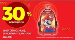 Ofix ChEnson linea de mochilas, loncheras y lapiceras oferta