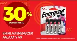 Ofix Energizer pilas AA, AAA y V9 oferta