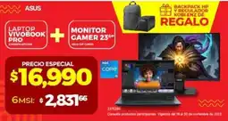 Ofix asus laptop vivobook pro monitor gamer 236 oferta