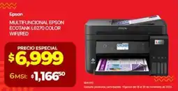 Ofix Epson multifuncional epson ecotank l6270 color wifi/red oferta