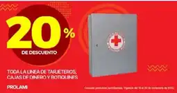 Ofix prolamI toda la linea de tarjeteros, cajas de dinero y botiquines oferta