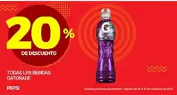 Ofix pepsi todas las bebidas gatorade oferta