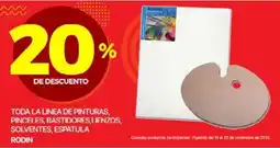 Ofix rodin toda la linea de pinturas, pinceles, bastidores, lienzos, solventes, espatula oferta