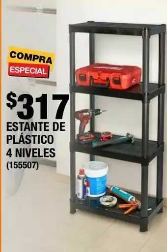 The Home Depot Estante plástico 4 niveles oferta