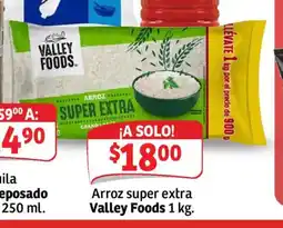 Soriana Híper Arroz super extra Valley Foods oferta