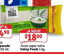 Soriana Mercado Valley Foods Arroz super extra oferta