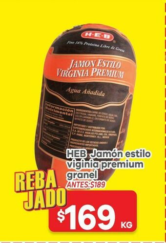HEB Heb jamon virginia premium de cerdo 1 kg oferta