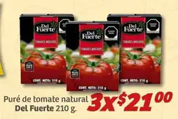 Soriana Mercado Del Fuerte puré de tomate natural oferta