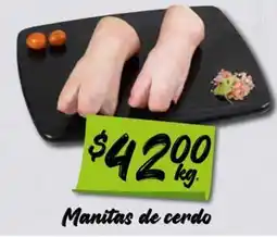 Soriana Mercado Manitas de cerdo oferta