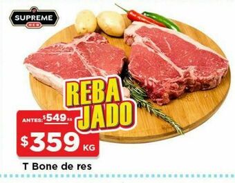 HEB Heb supreme corte de res t bone 1 kg oferta