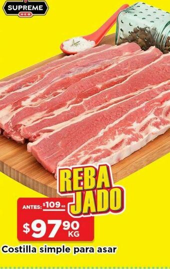 HEB Heb supreme costilla simple c/h de res congelada 1 kg oferta