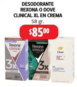 Farmacias Guadalajara rexona o dove clinical xl en crema oferta