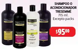 Farmacias Guadalajara tresemme shampoo o acondicionador oferta