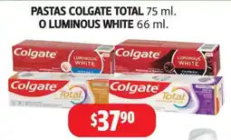 Farmacias Guadalajara Colgate Total o Luminous White oferta