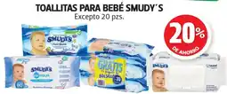Farmacias Guadalajara Toallitas para bebé Smudy's oferta