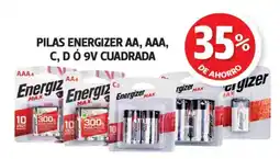 Farmacias Guadalajara Energizer pilas aa aaa c d o 9v cuadrada oferta