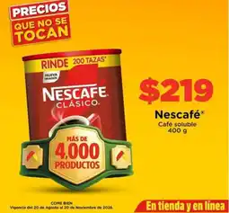 Bodega Aurrerá Nescafé - clásico. café soluble oferta