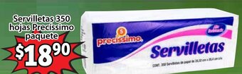 Soriana Express Servilletas Precíssimo 350 hojas oferta
