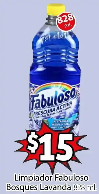 Soriana Mercado Limpiador Fabuloso Bosques Lavanda 828ml oferta