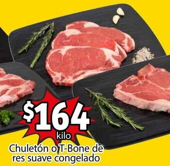 Chuletón o T-Bone de Res Suave Congelado