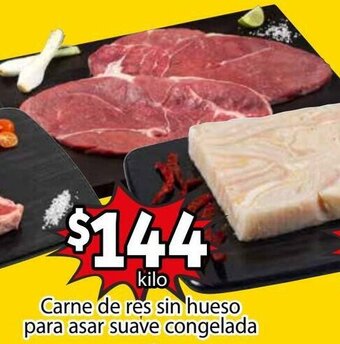 Soriana Híper Carne de Res Sin Hueso para Asar Suave Congelada oferta